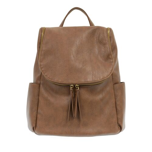 Kerri Side Pocket Backpack - Brown