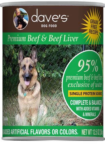Premium 95 Percent Beef & Beef Liver Wet Dog Food - 13 oz