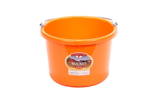 8 Quart Plastic Bucket in Orange