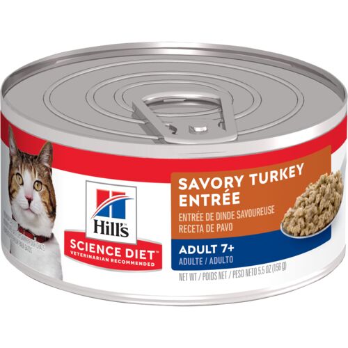 Adult 7+ Savory Turkey Entree Cat Food - 5.5 oz
