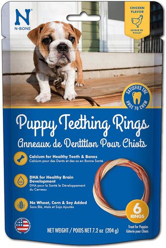 Puppy Teething Ring Chicken Flavor Dog Treats - 6 Count