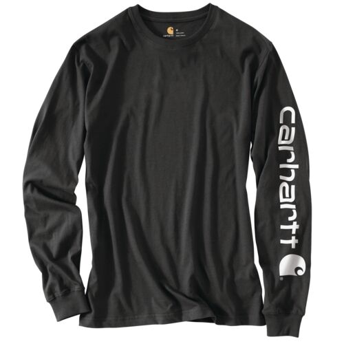 Men's Loose Fit Heavyweight Long Sleeve Logo Sleeve Graphic T-Shirt