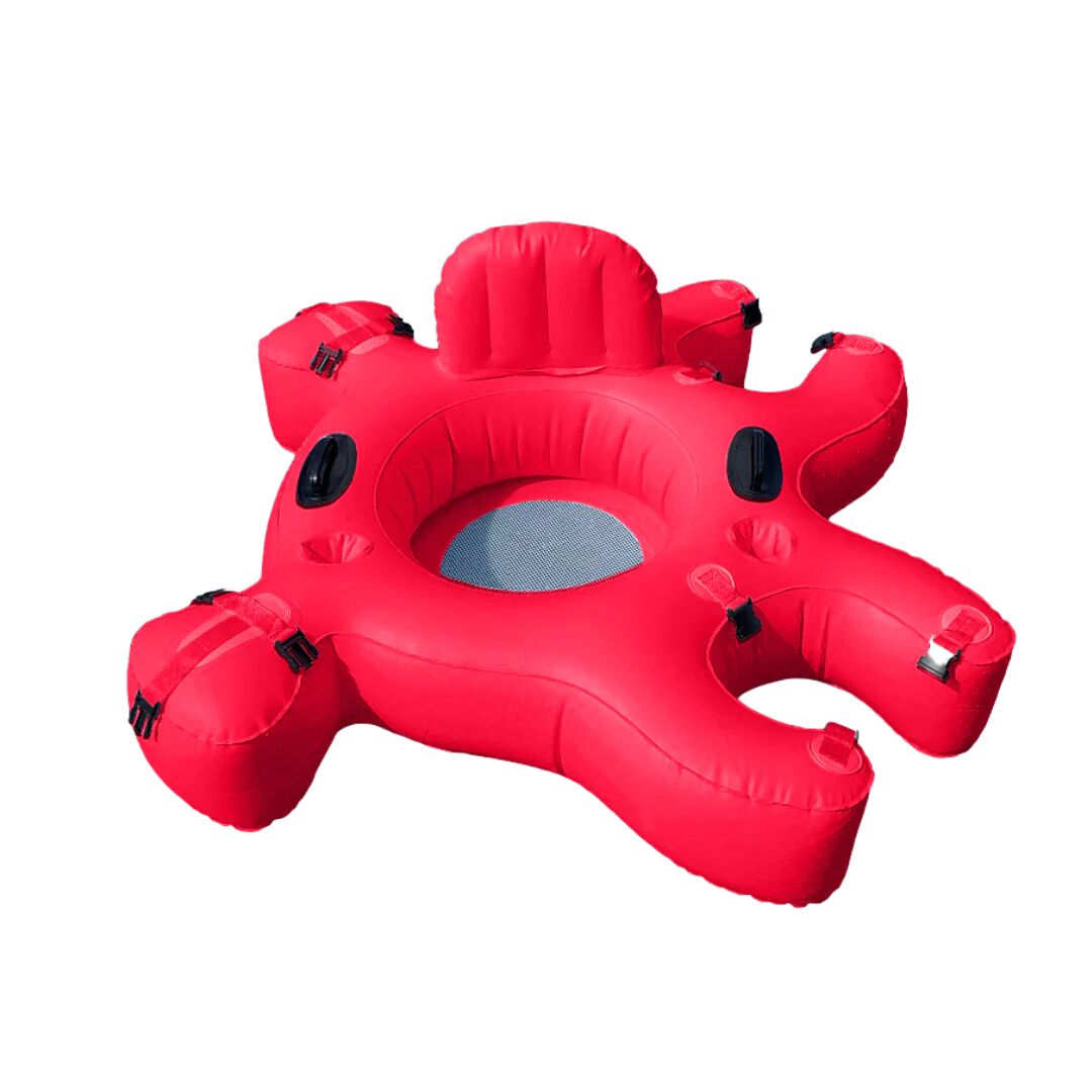 Fluzzle Tube Interlock Float Tube in Red