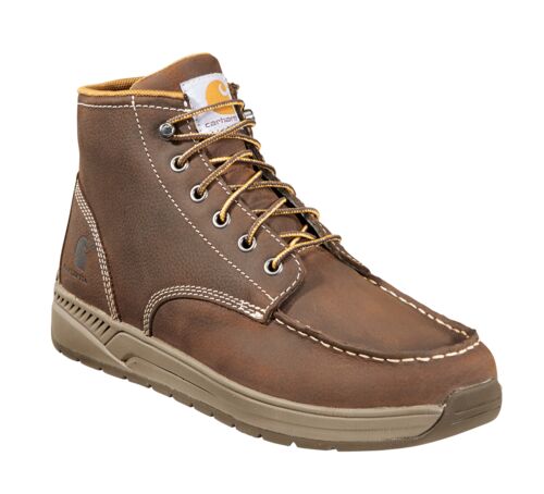 Men's 4" Brown Lightweight Moc Toe Caswedge Work Boot