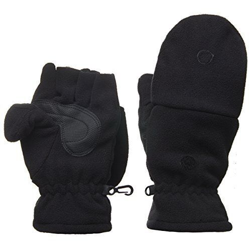 Men's Insulate Pop Top Fingerless Gloves Convertible To Fleece Mittens