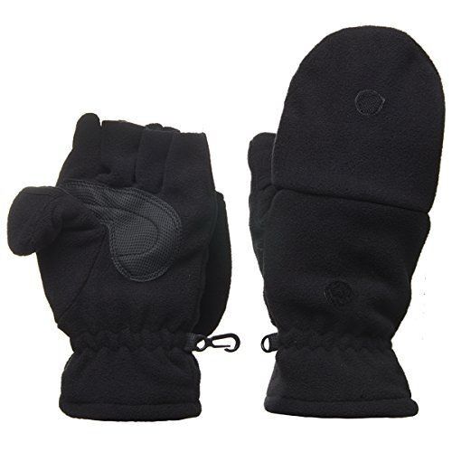 Men's Insulate Pop Top Fingerless Gloves Convertible To Fleece Mittens - Assorted Sizes