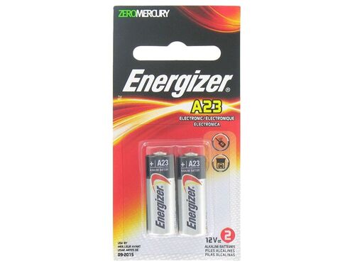 A23-BPZ-2 45mAh 12V Alkaline Button Top Batteries - 2-Pack