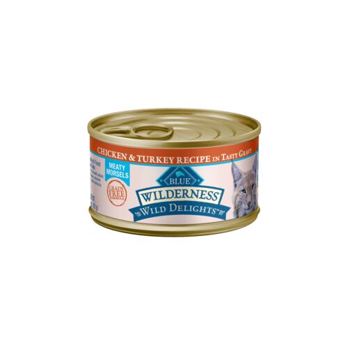 Wilderness Wild Delight Morsels Chicken and Turkey in Gravy Canned Cat Food 3 oz