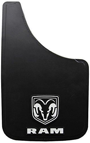 9" X 15" Dodge Ram White Logo Easy Fit Mudguard (Set of 2)