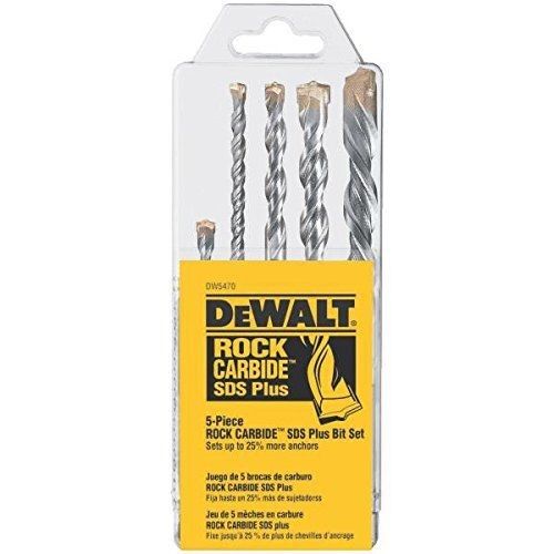 5 Piece Rock Carbide SDS Plus Hammer Bit Set