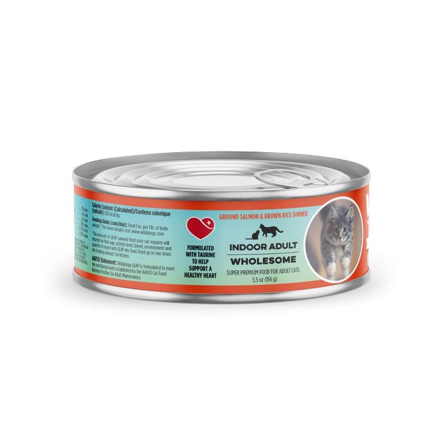 Wildology Leap FarmRaised Salmon& Brown Rice Recipe 5.5 oz Canned Cat Food