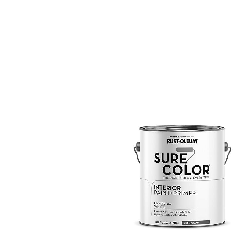 Sure Color Semi-Gloss Finish Interior Wall Paint - White