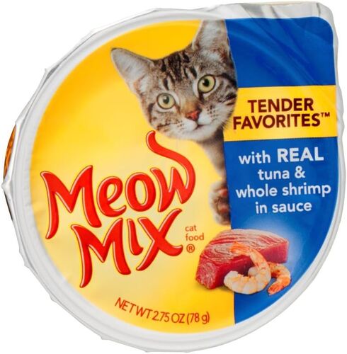 Tender Favorites with Real Tuna & Whole Shrimp in Sauce Cat Food 2.75 oz