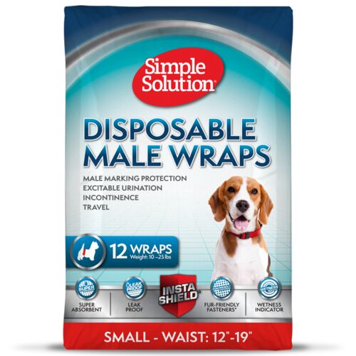 Disposable Male Dog Wraps  S- 12 Wraps