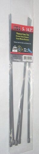 14.2" Stainless Steel Wide Cable Tie - 5-Pack