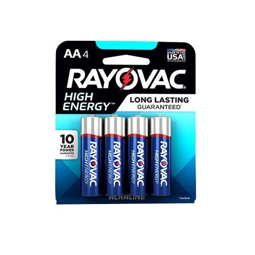 Rayovac High-Energy D-Cell Alkaline Battery - 4 Pack