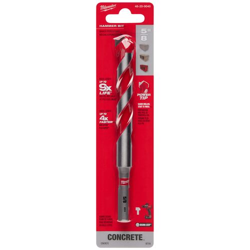 SHOCKWAVE Impact Duty Carbide Hammer Drill Bit 1-Pack - 5/8" x 4" x 6"