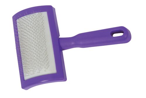 Plastic Lamb Slicker Brush Purple