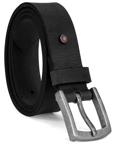 Men's 40mm Black Leather Rivet Belt - 32