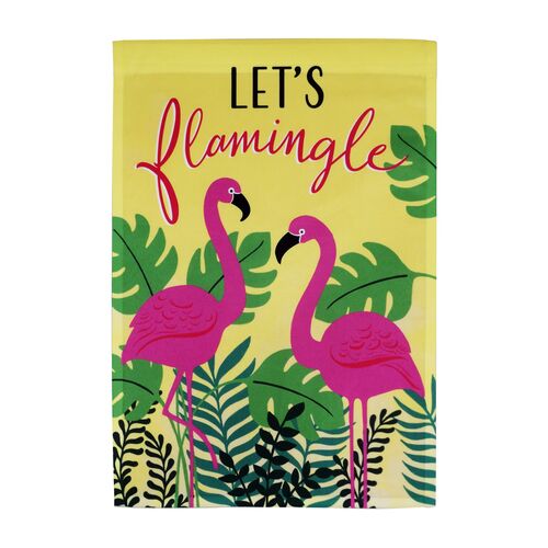 Let's Flamingo Design Garden Flag