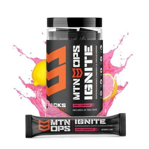 Pink Lemonade Supercharged Energy and Focus Drink Ignite Trail Packs