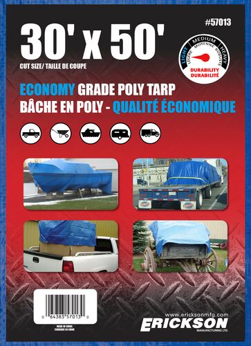 Blue Weave Tarp - 30' x 50'
