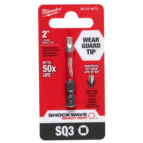 2" SHOCKWAVE Impact Square Bit 1-Pack - SQ3