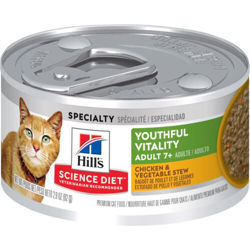 Adult 7+ Senior Vitality Chicken & Vegetable Stew Cat Food - 2.9 oz Can