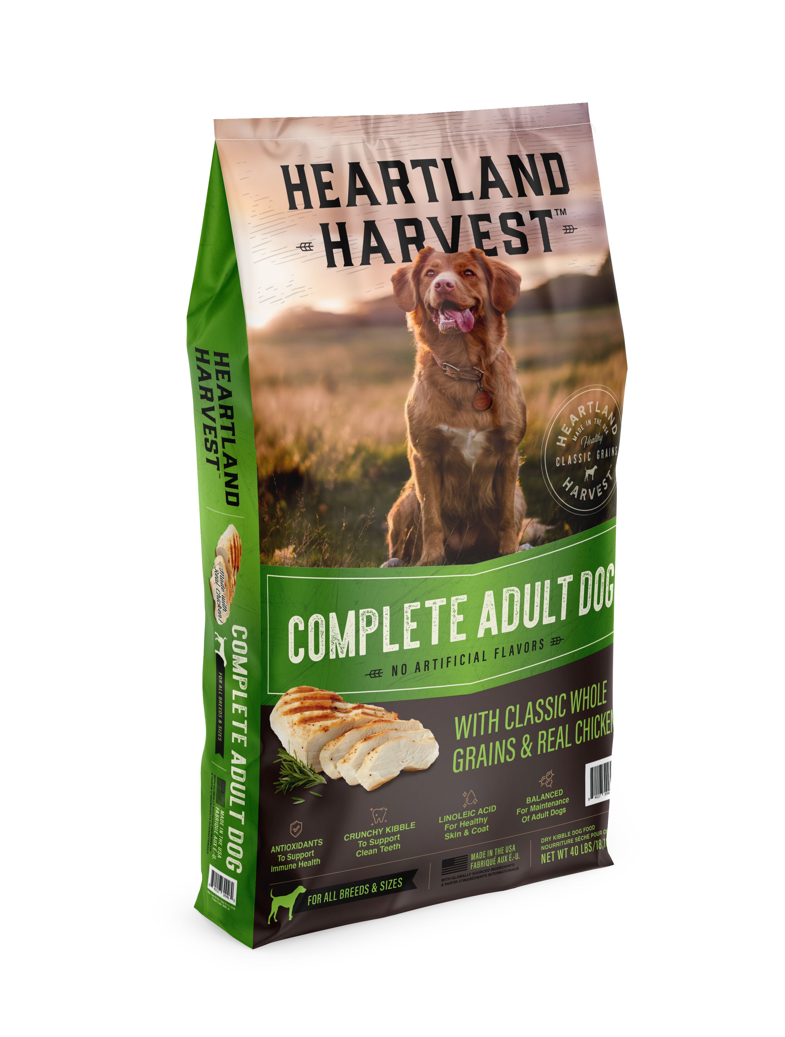 Complete Adult Dog with Classic Whole Grains Real Chicken Dry Dog Food 40 Lbs