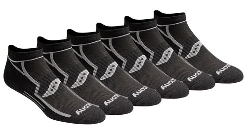 Men's Performance No Show Tab Socks in Black - 6-Pack