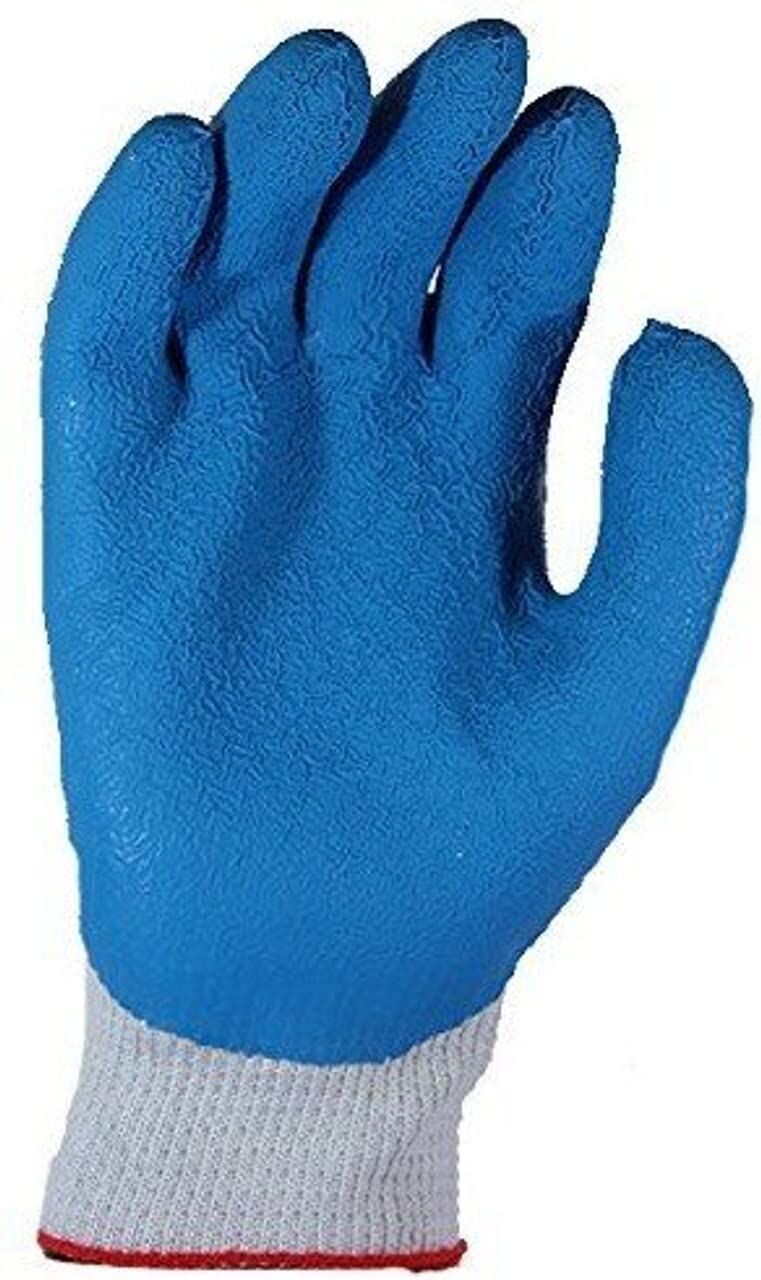 Blue Rubber Coated Palm Work Gloves