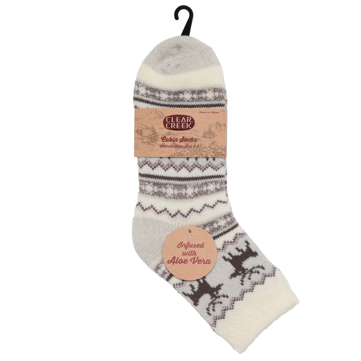 Women's Warm And Cozy Cabin Socks Infused with Aloe Vera