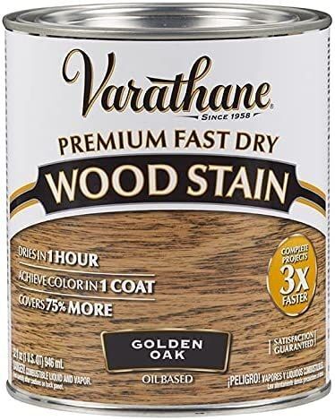 Premium Fast Dry Wood Stain Golden Oak Paint - Quart