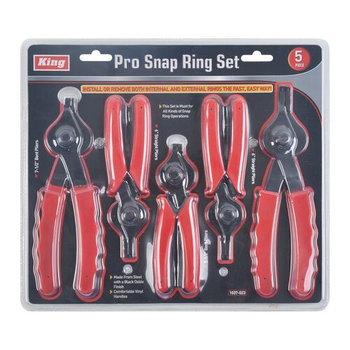 5 Piece 7" Professional Snap Ring Pliers Set