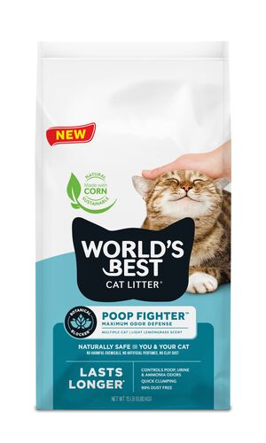 Poop Fighter Maximum Odor Defense Natural Corn Clumping Cat Litter