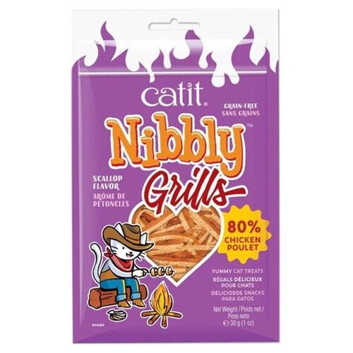 Nibbly Grills Chicken & Scallop Treats for Cats   1 oz