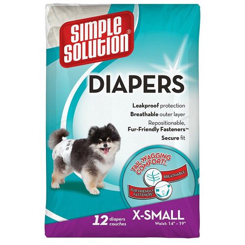 XS Disposable Dog Diapers - 12 pack