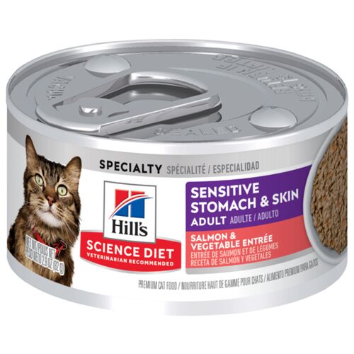 Adult Sensitive Stomach & Skin Salmon & Vegetable Entree Canned Cat Food - 2.9 oz