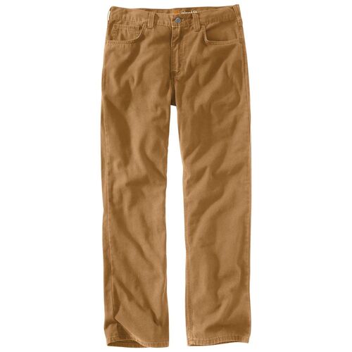 Men's Rugged Flex Relaxed Fit Canvas 5-Pocket Work Pant in Hickory