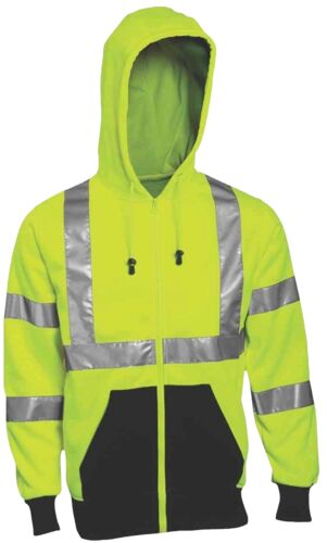 Men's High Visibility Hooded Sweatshirt