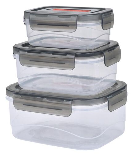 Rectangle Storage Container Set with Vent Lock Lid - 6-Piece