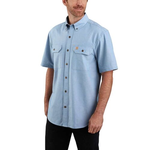Men's Original Fit Short Sleeve Mid-Weight Chambray Shirt