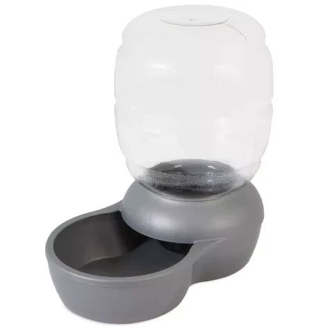 Silver Replendish Pet Water Dish with Microban - 1 Gallon