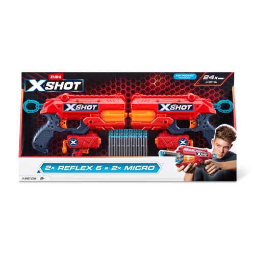 X-Shot EXCEL double reflex 6 and double micro blaster blasters Toy For Boys