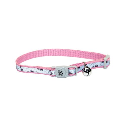 Lazer Brite Reflective Adjustable Pink Breakaway Cat Collar