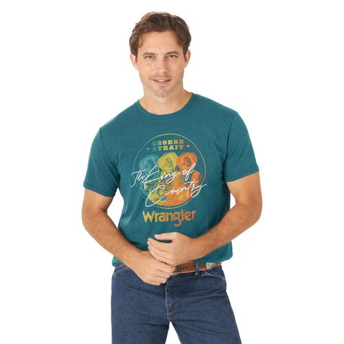 Men's King of Country Short Sleeve Graphic T-Shirt in Teal