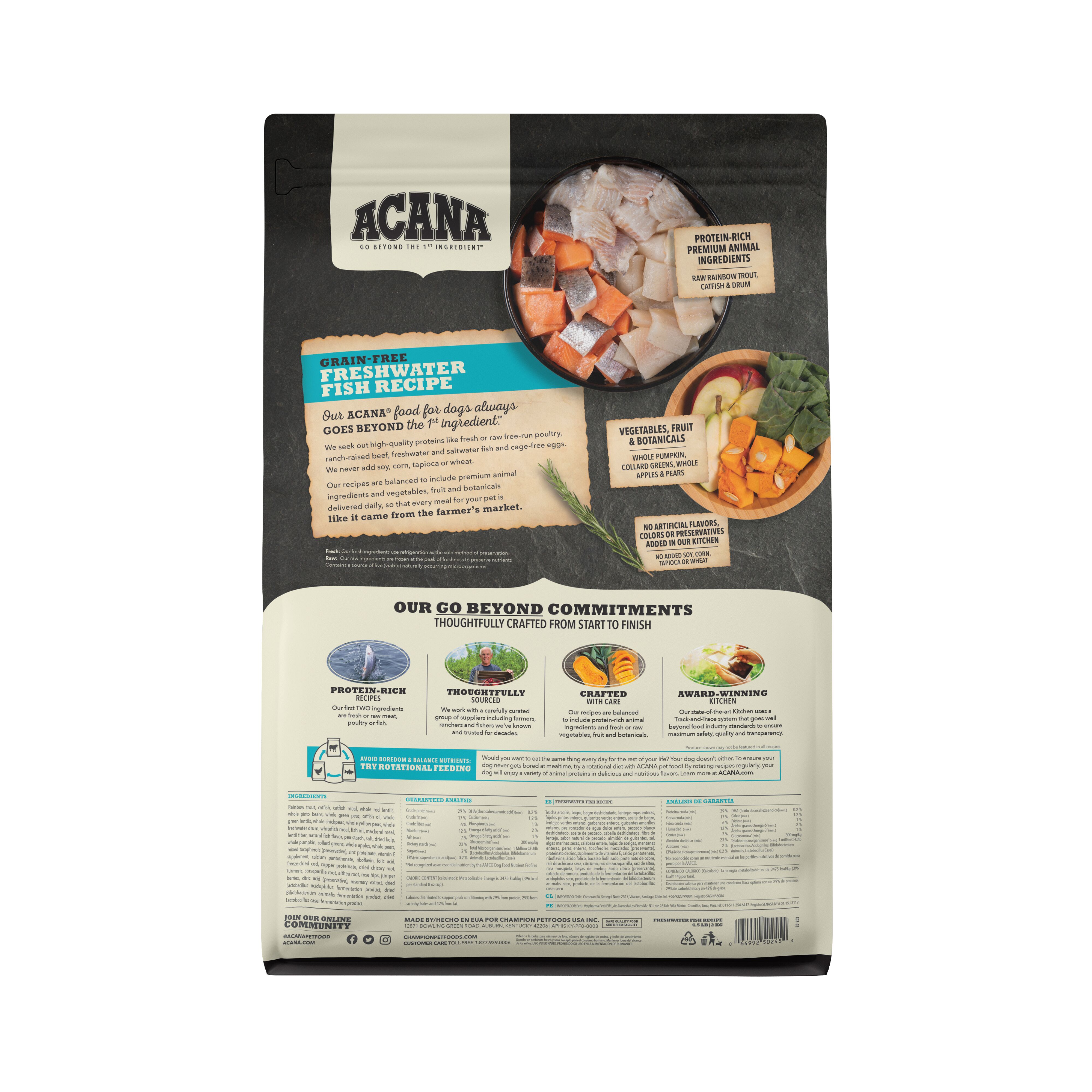 ACANA Freshwater Fish Dry Dog Food 4.5 Lb