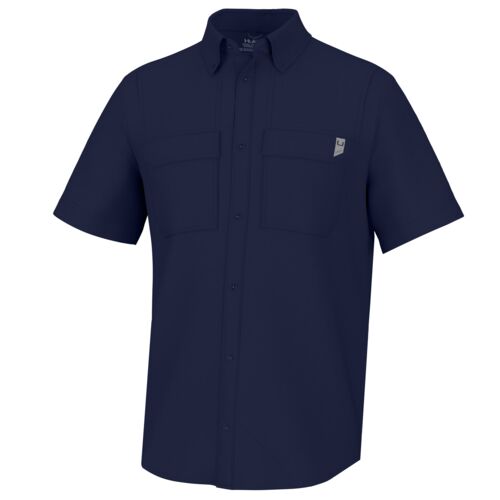 Men's Creekbed Short Sleeve Button-Down Shirt in Naval Academy