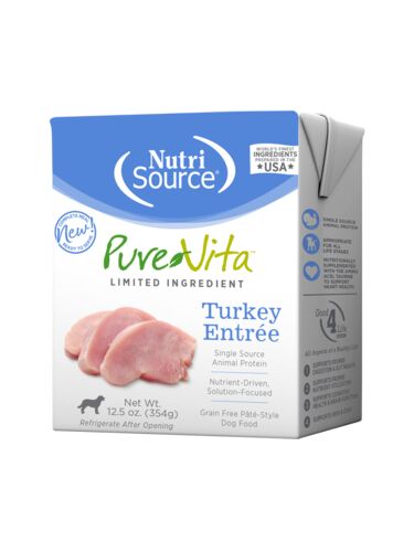 PureVita Turkey Dog Entre TetraPaks Dog Food - 12.5 oz