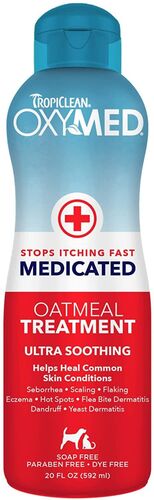 OxyMed Medicated Pet Conditioner for Allergies & Dry Itchy Skin Oatmeal Treatment for Pets - 20oz